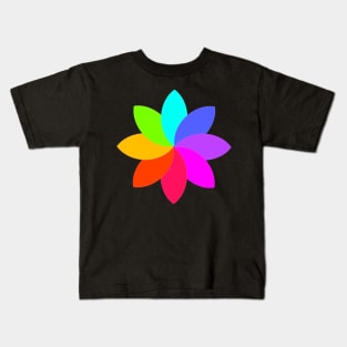 Rainbow-flower - flower - flora - graphic Kids T-Shirt